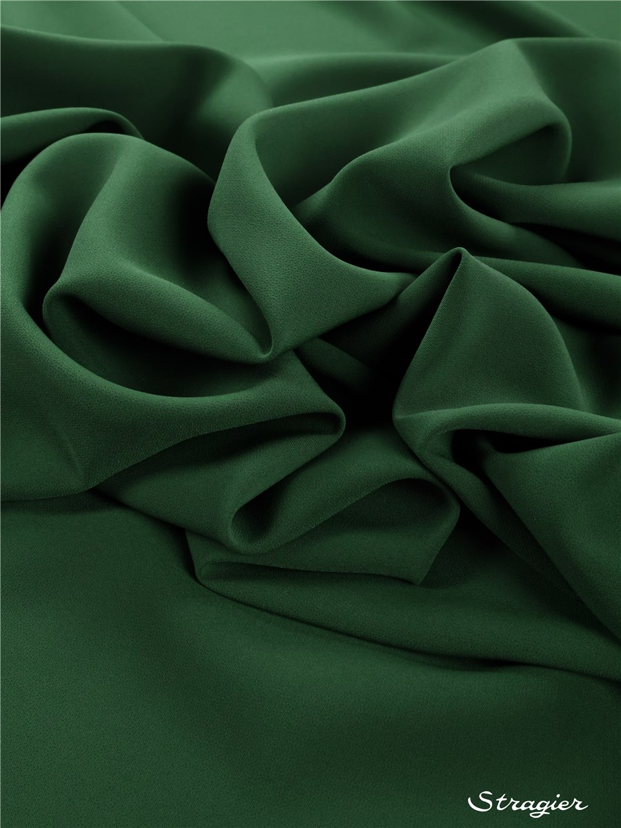 Crepe - stretch - heavy - crease-free - Plain - Vert Fougère