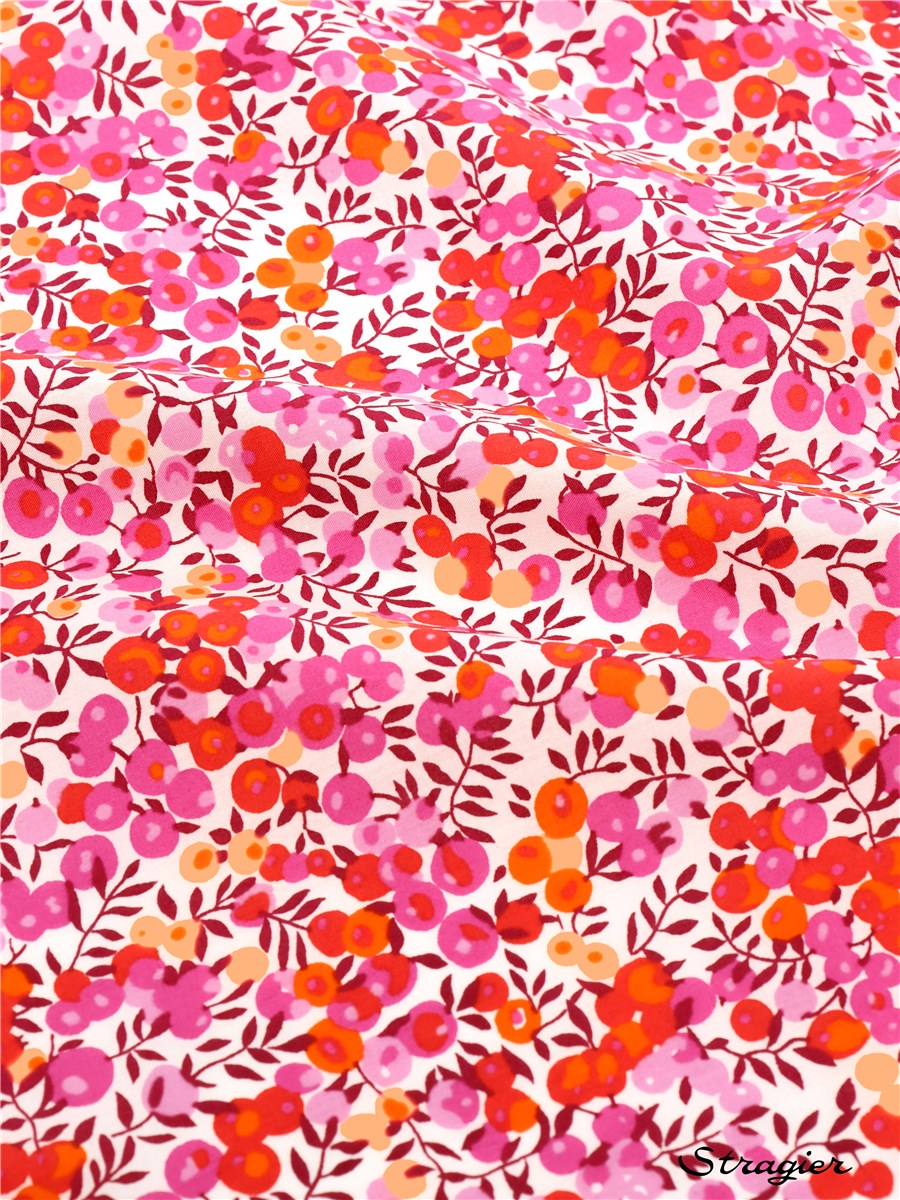 Liberty Tana Lawn - 9009 Wiltshire - Hibiscus Fluo