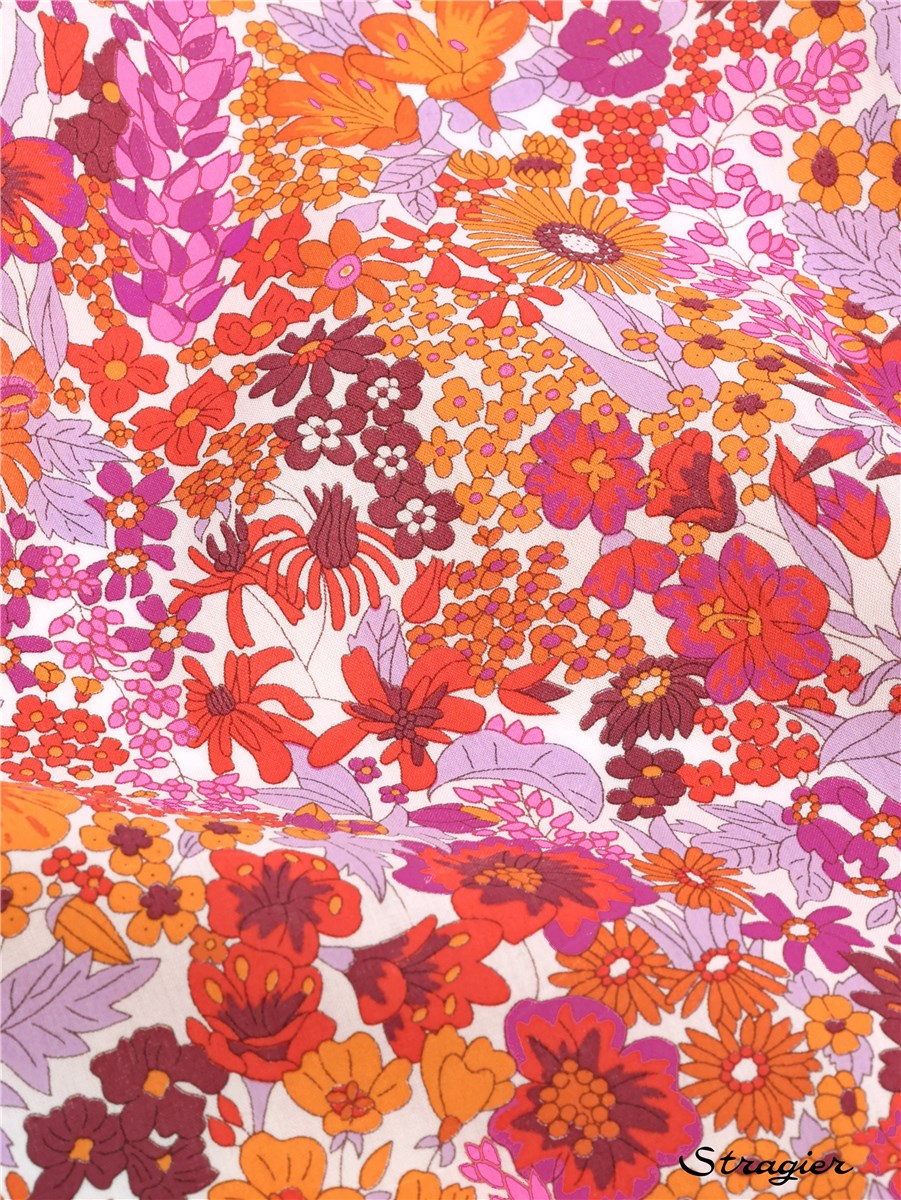 Liberty Tana Lawn - 3037 Margaret Annie - Hibiscus Fluo