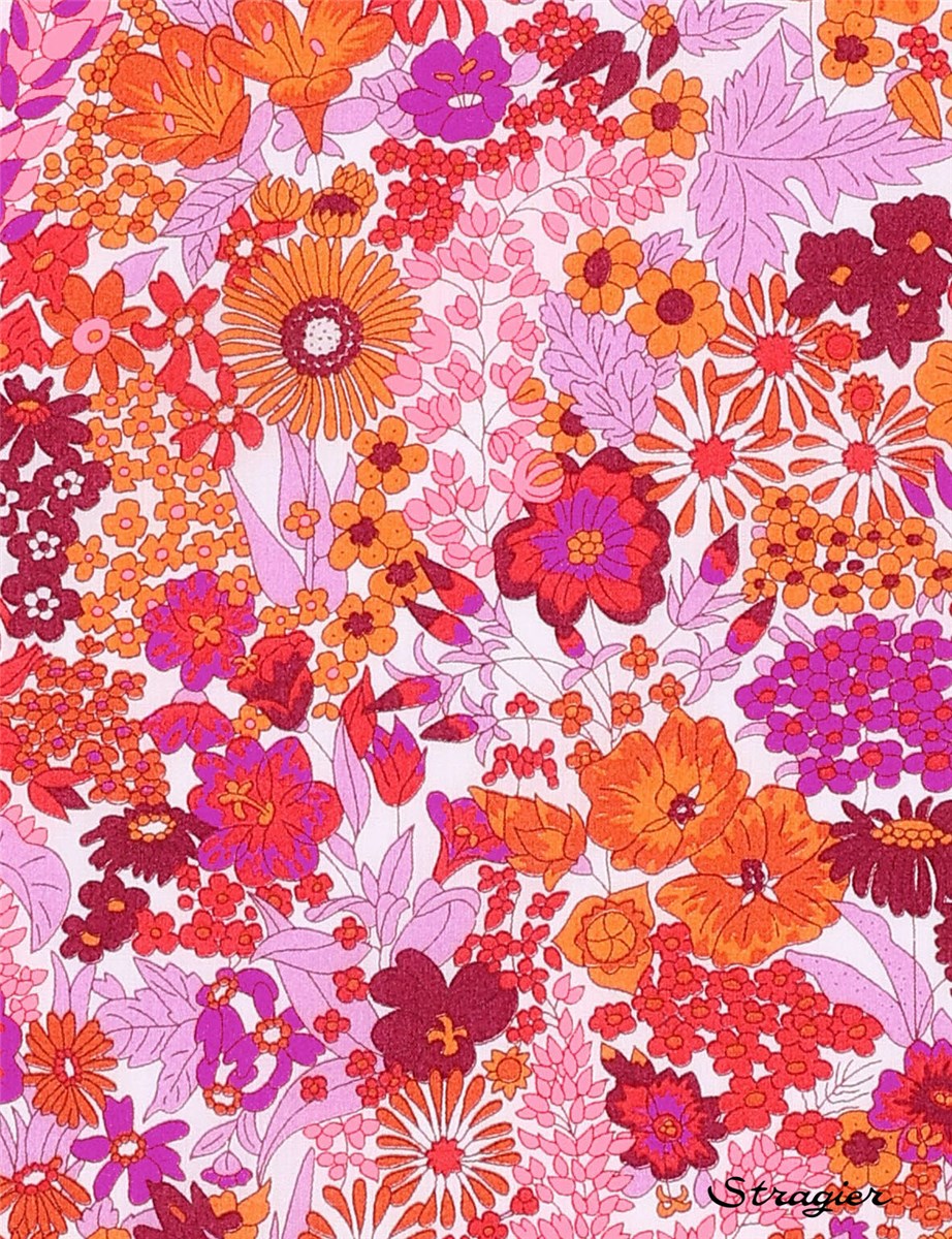 Liberty Tana Lawn - 3037 Margaret Annie - Hibiscus Fluo 