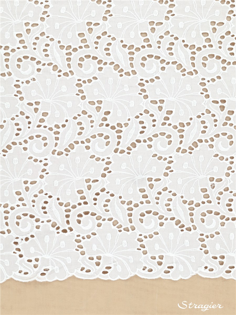 Broderie Anglaise - Capri - Ivoire clair Stragier - 130 cm