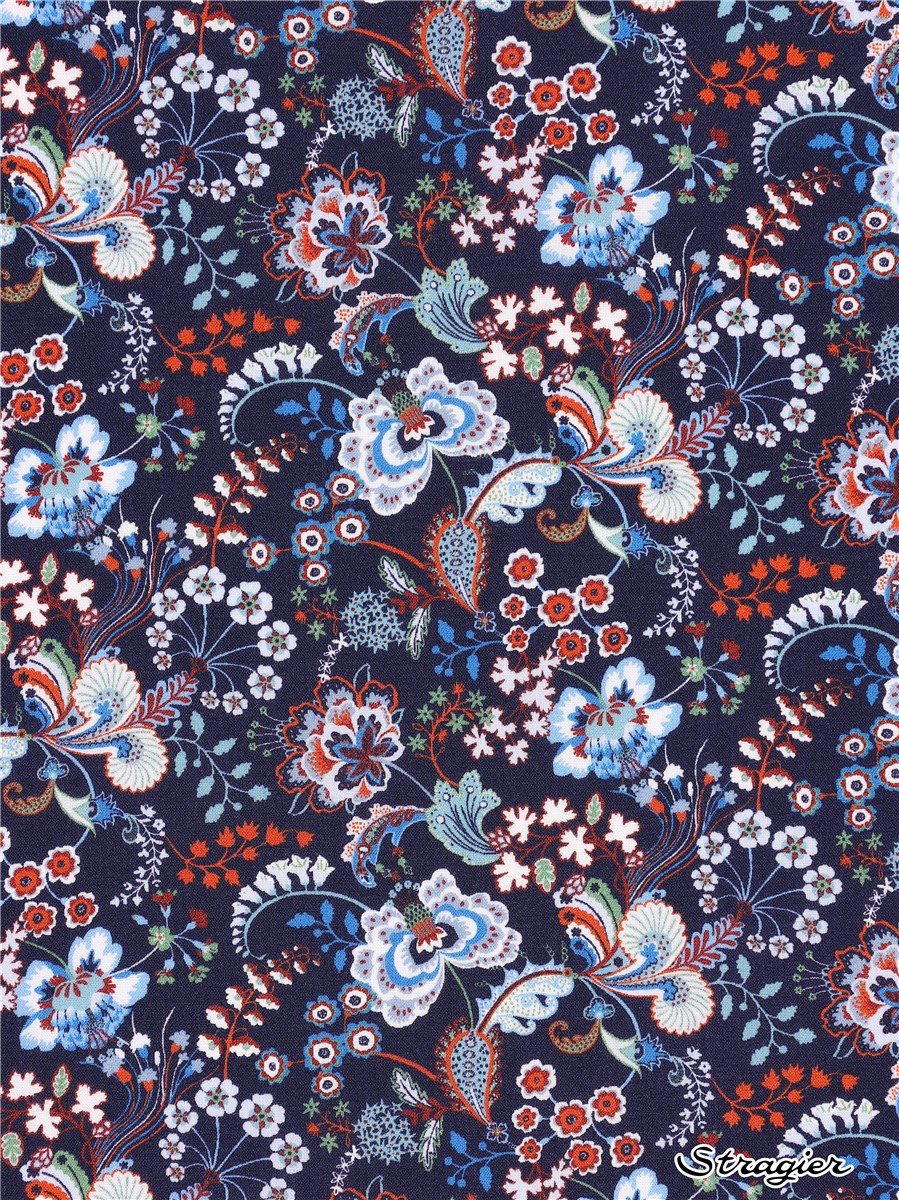 Liberty Tana Lawn - Pippa's Symphony - Cobalt 