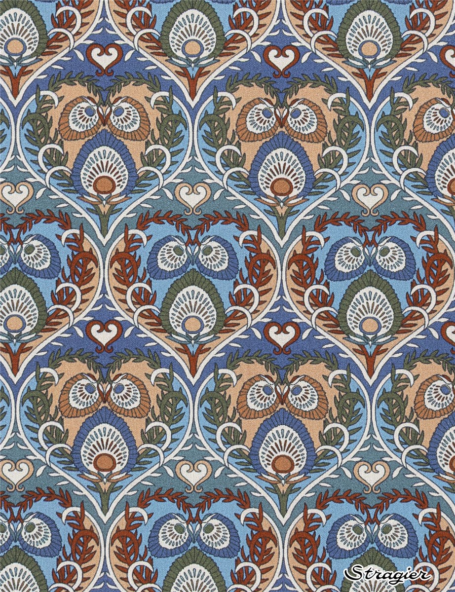 Liberty Tana Lawn - Plume Herats - Canelle-Bleu