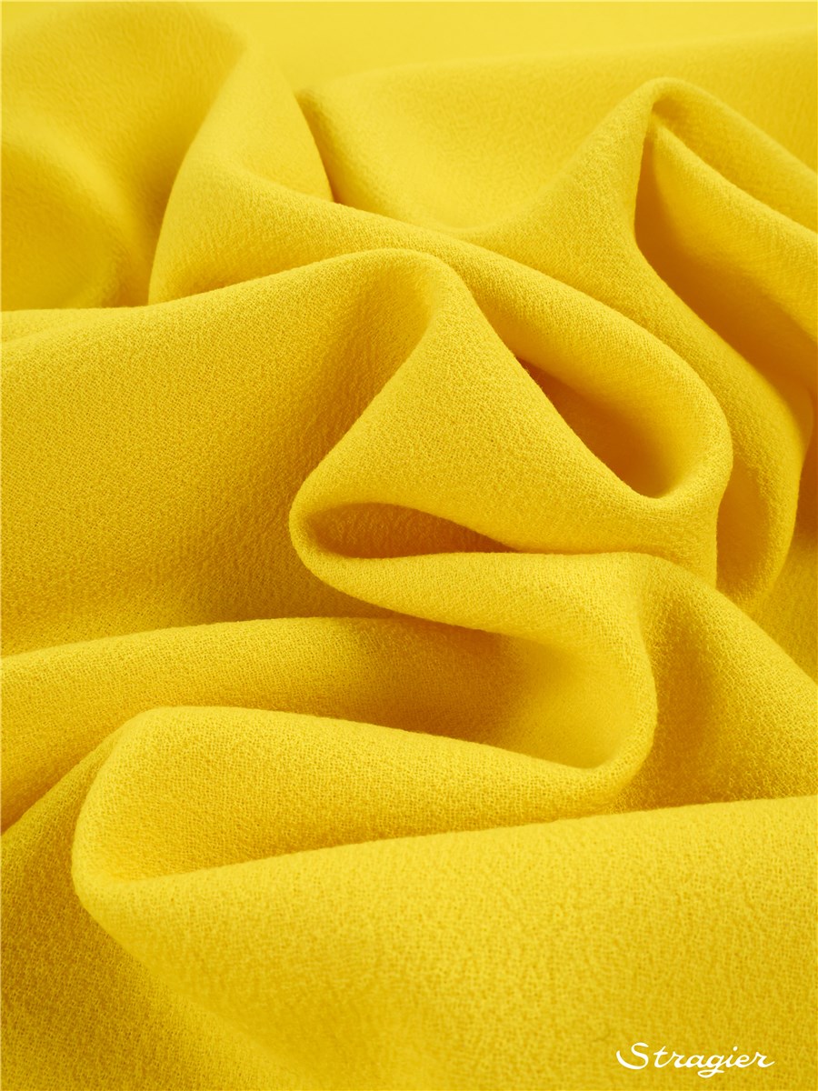 Double crêpe de Laine - Uni - Jaune Citron