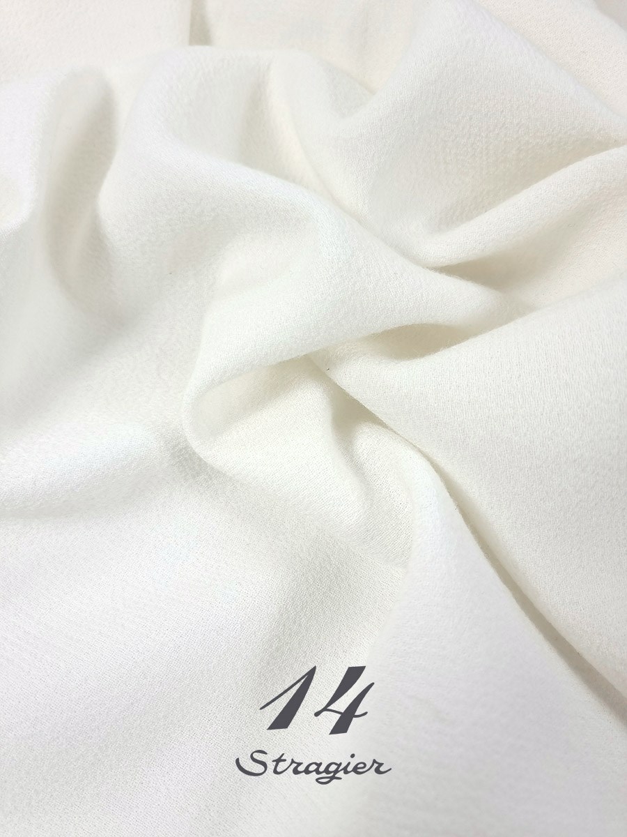 Double crêpe de Laine - Uni - Blanc doux Stragier