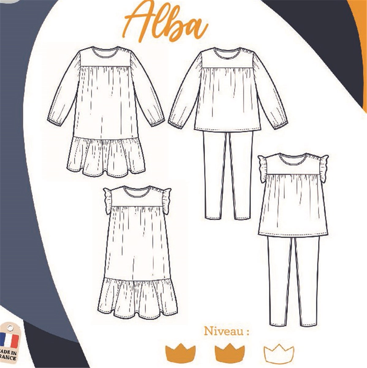 Patron l'Enfant Roi - Pyjama Alba -  - 3 à 14 ans 