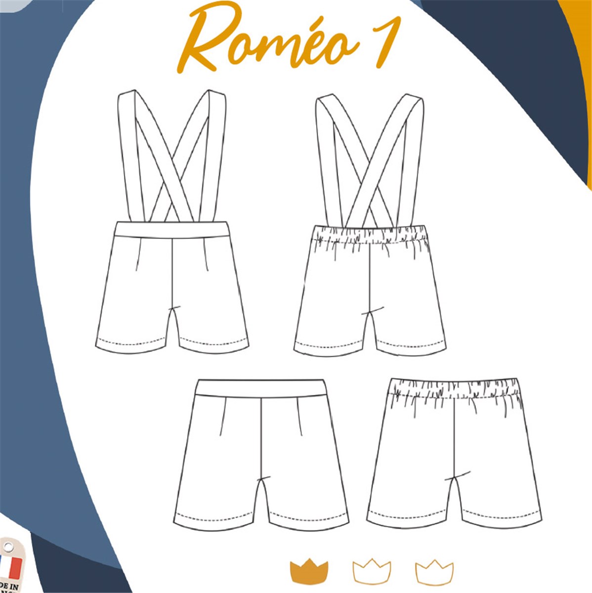 Patron l'Enfant Roi - Culotte Courte Roméo -  - 6 mois à 3 ans 