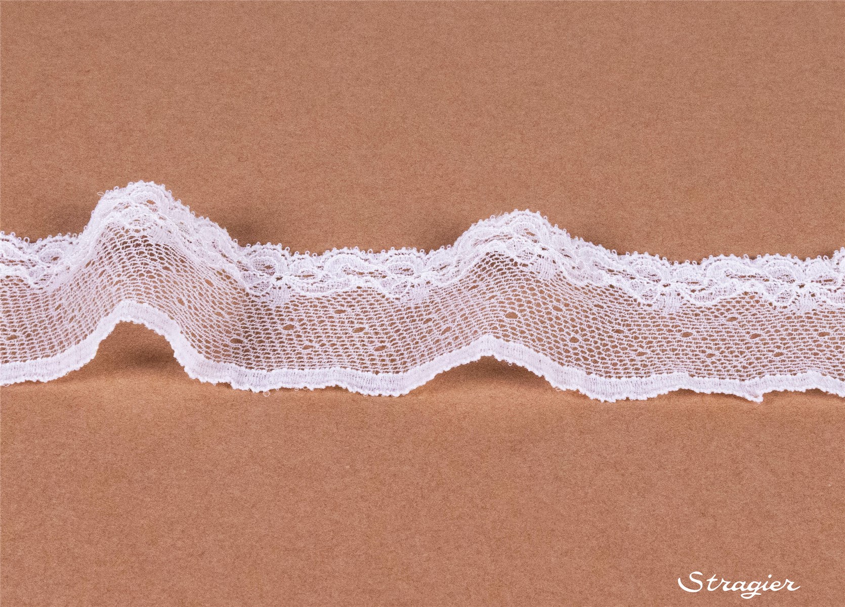 Bord de Dentelle extensible - Amélie - Ivoire clair Stragier - 40 mm