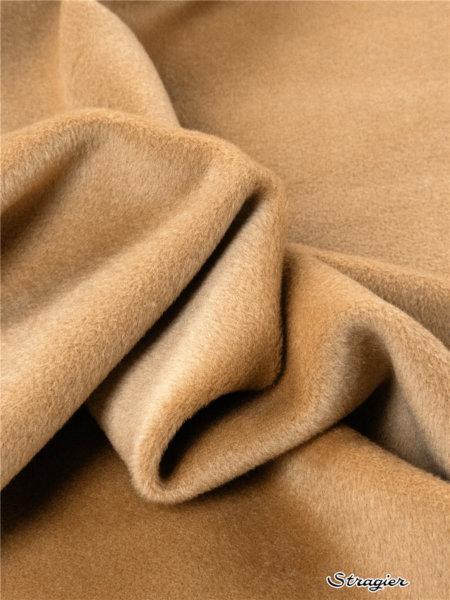 Laine et Cachemire Manteau - Uni - Camel