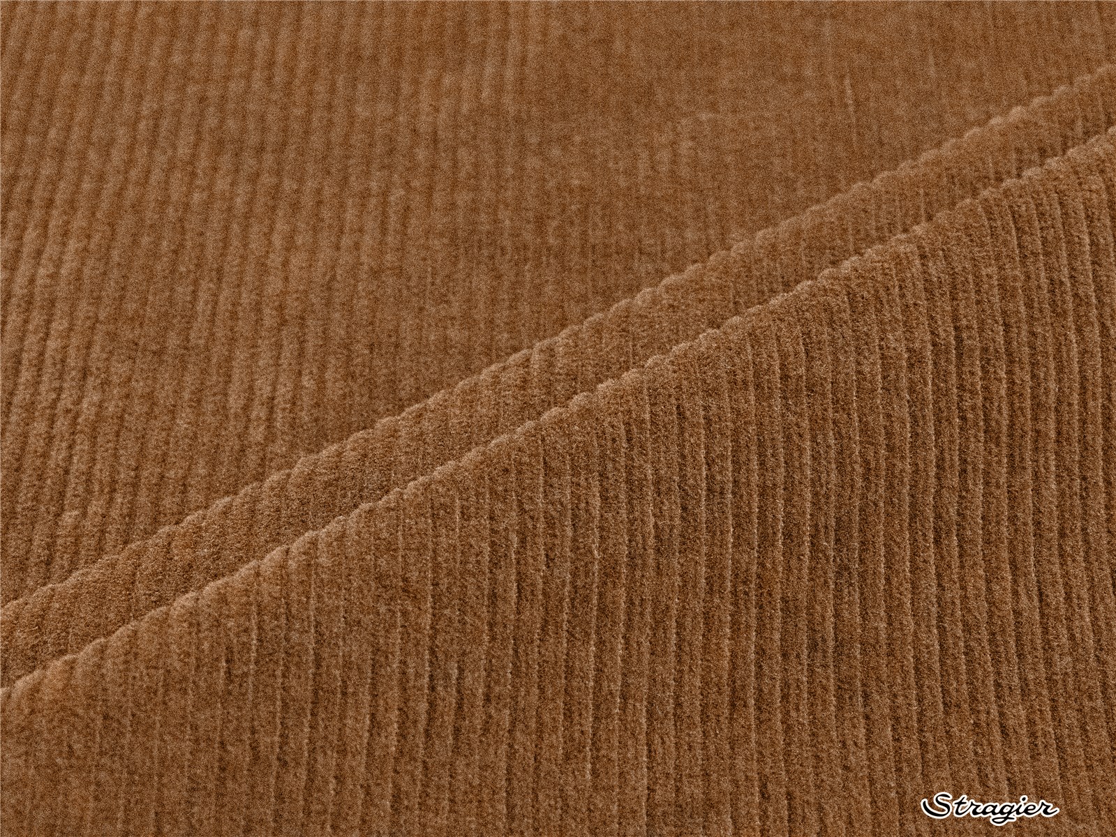 Velours côtelé Stretch - côte 4mm - Uni - Noisette 