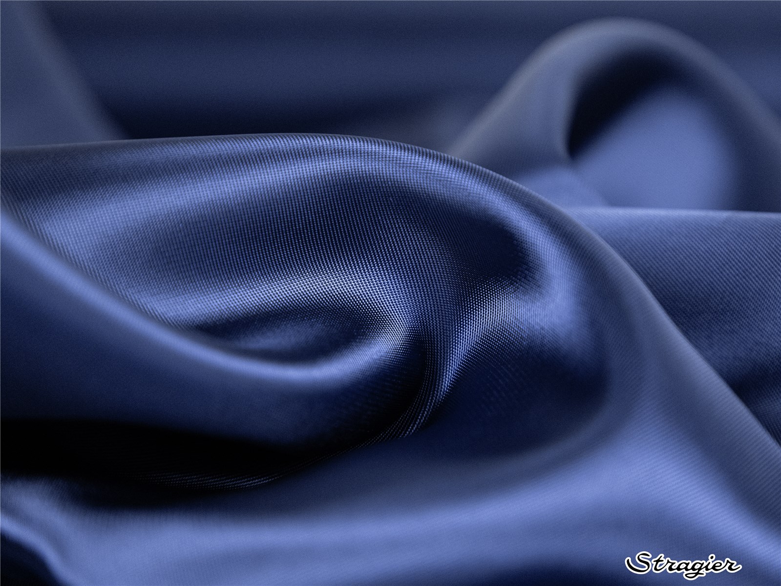 Doublure Twill - Atlin - uni - Marine clair