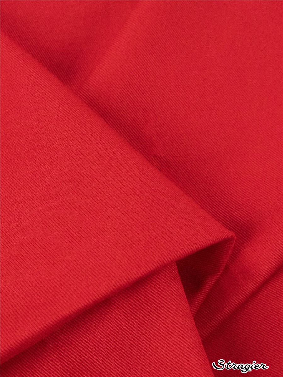 Coton sergé 200g/m² - uni - Rouge