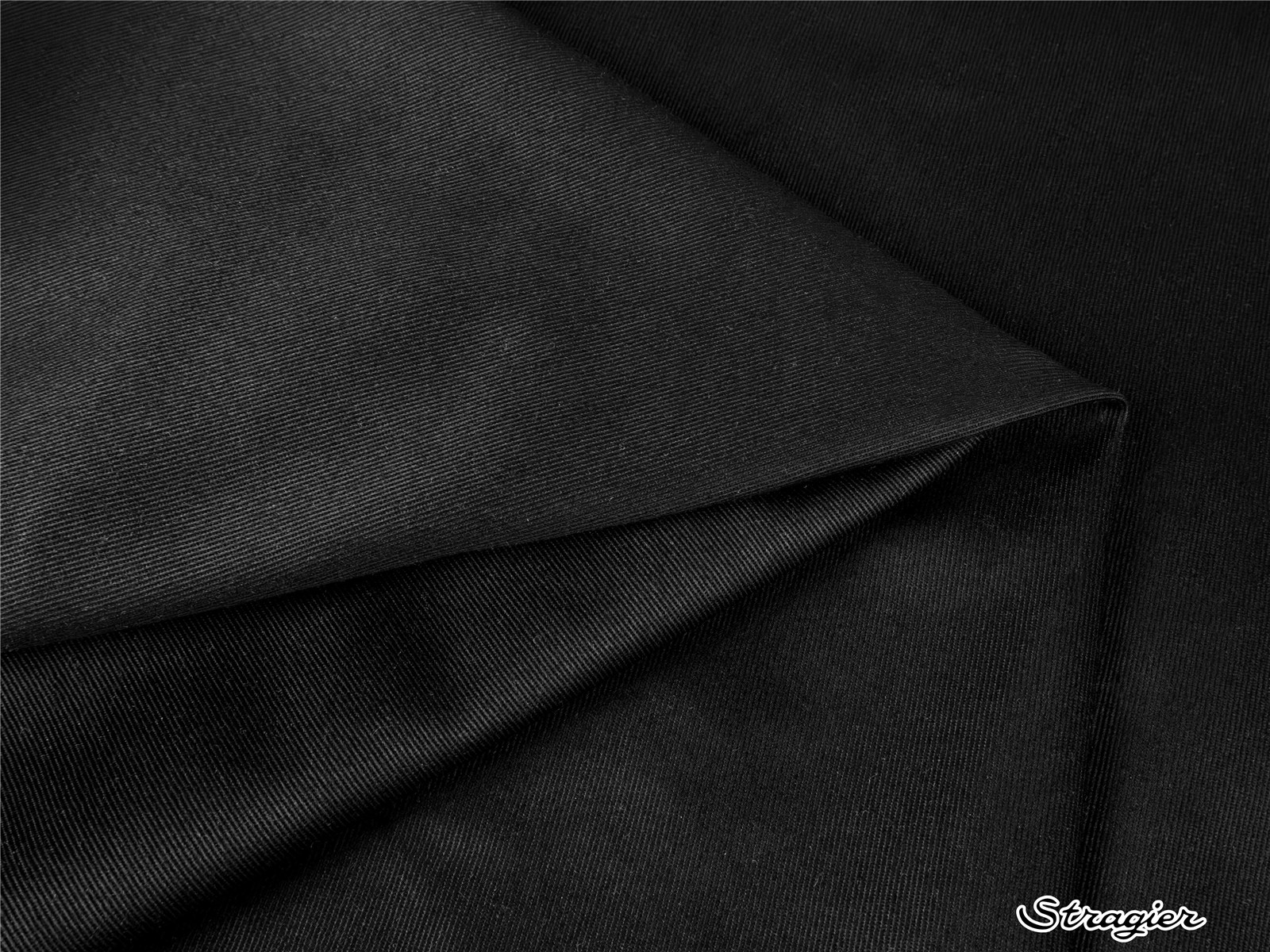 Coton sergé 200g/m² - uni - Noir