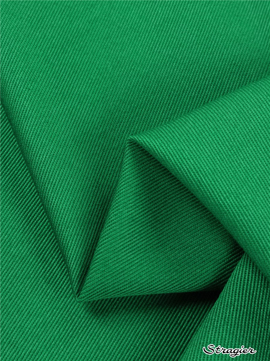 Coton sergé 200g/m² - uni - Vert Emeraude 