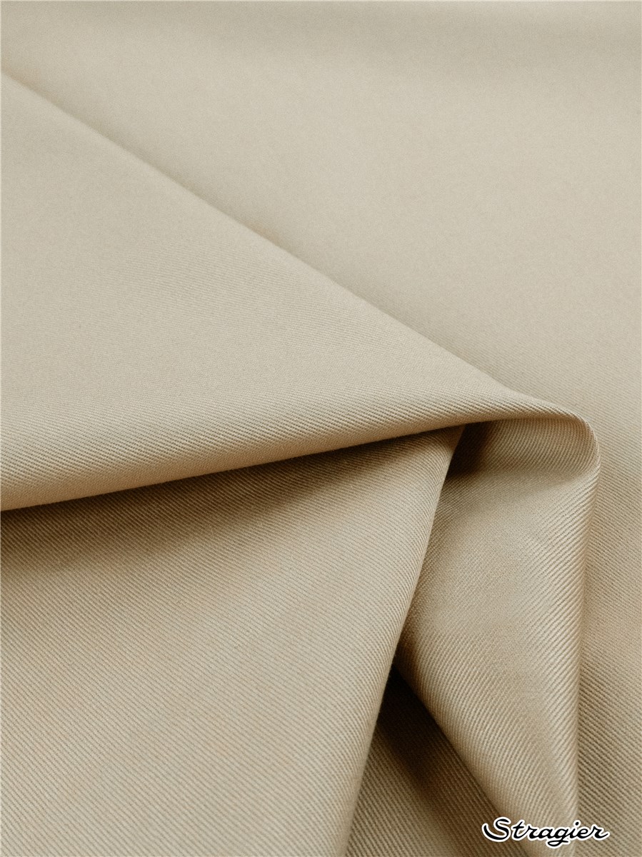 Coton sergé 200g/m² - uni - Beige Sable 
