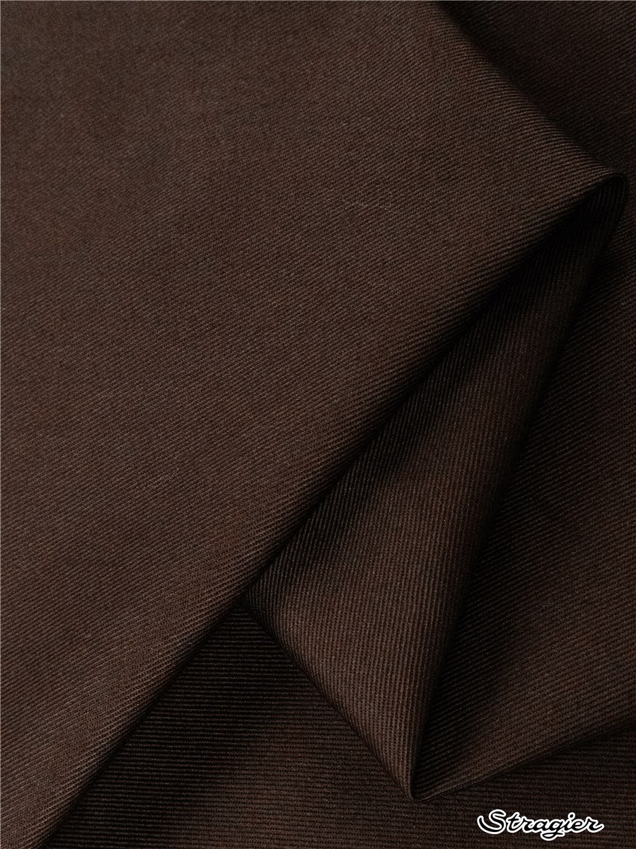 Coton sergé 200g/m² - uni - Chocolat