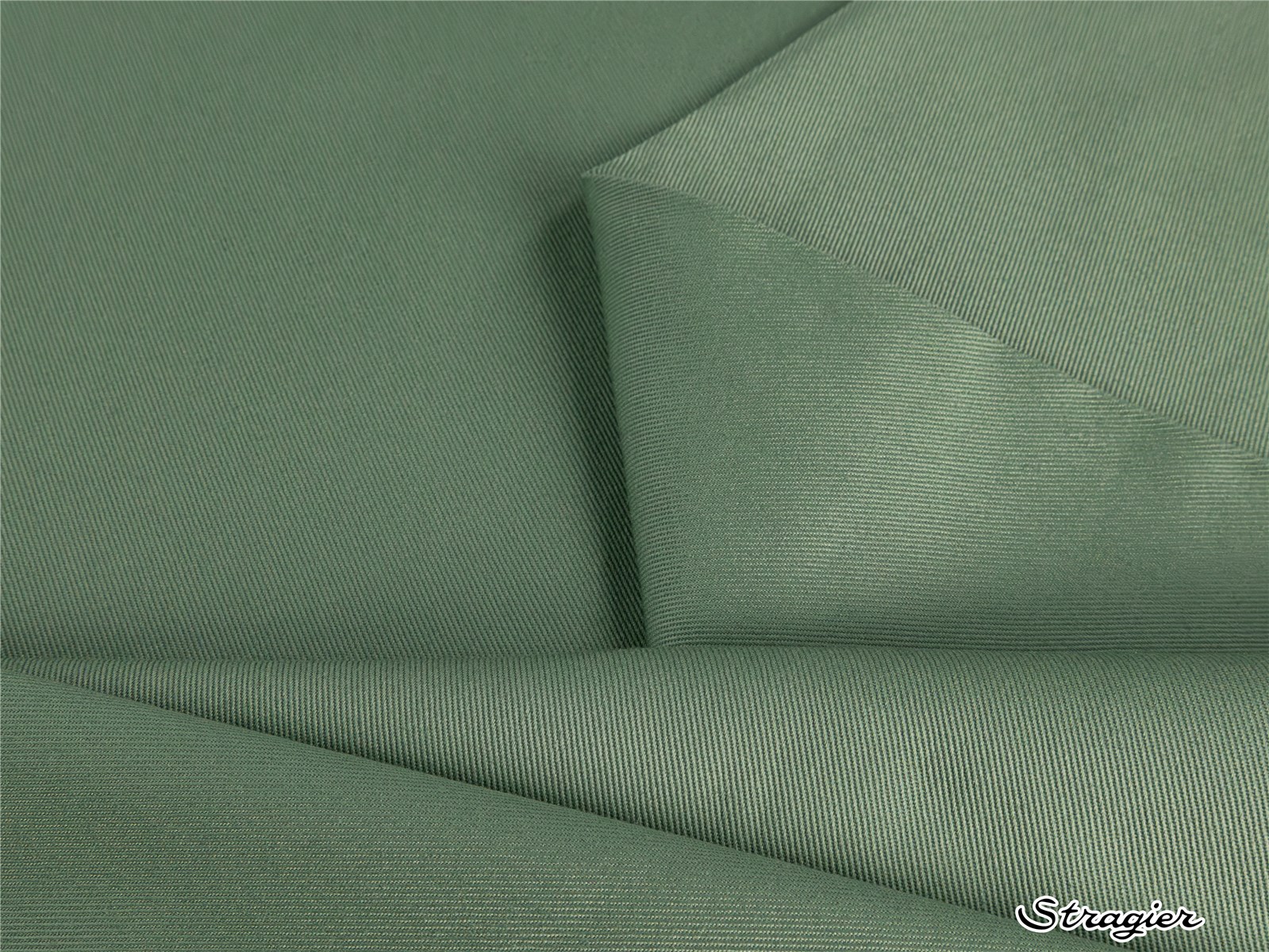 Coton sergé 200g/m² - uni - Vert Thym 