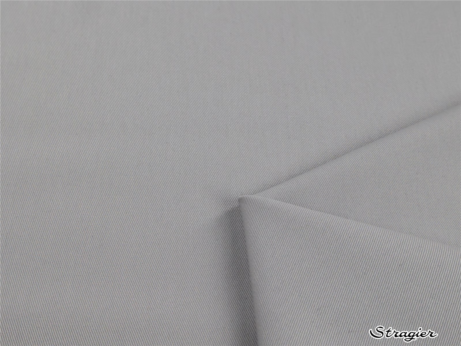 Coton sergé 200g/m² - uni - Gris perle 