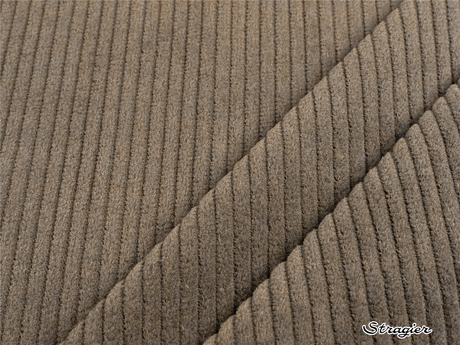 Velours côtelé pur coton - côte 5mm - uni - Taupe 