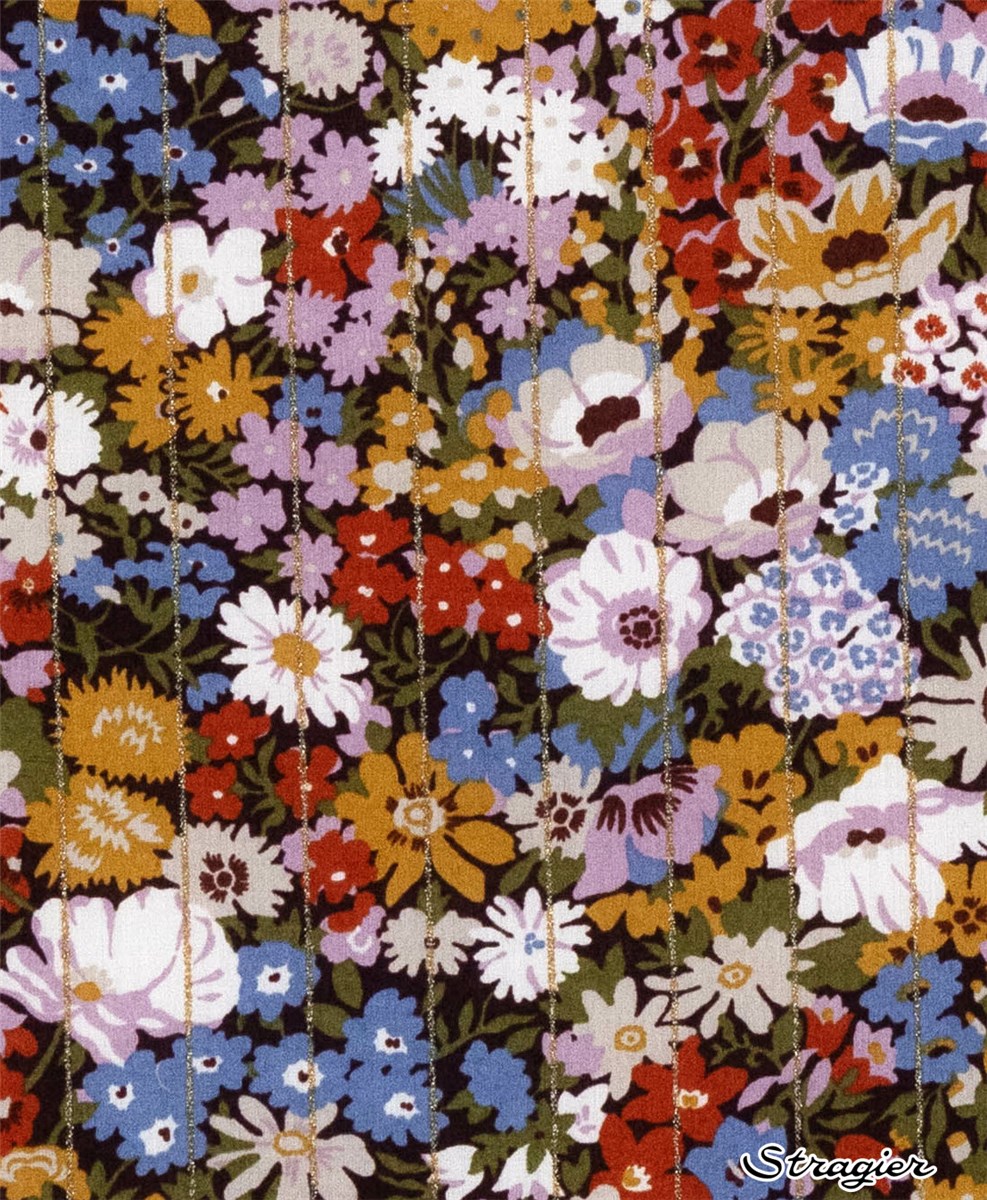 Liberty Tana Lawn - 9005 Thorpe - Epices rayure Or 