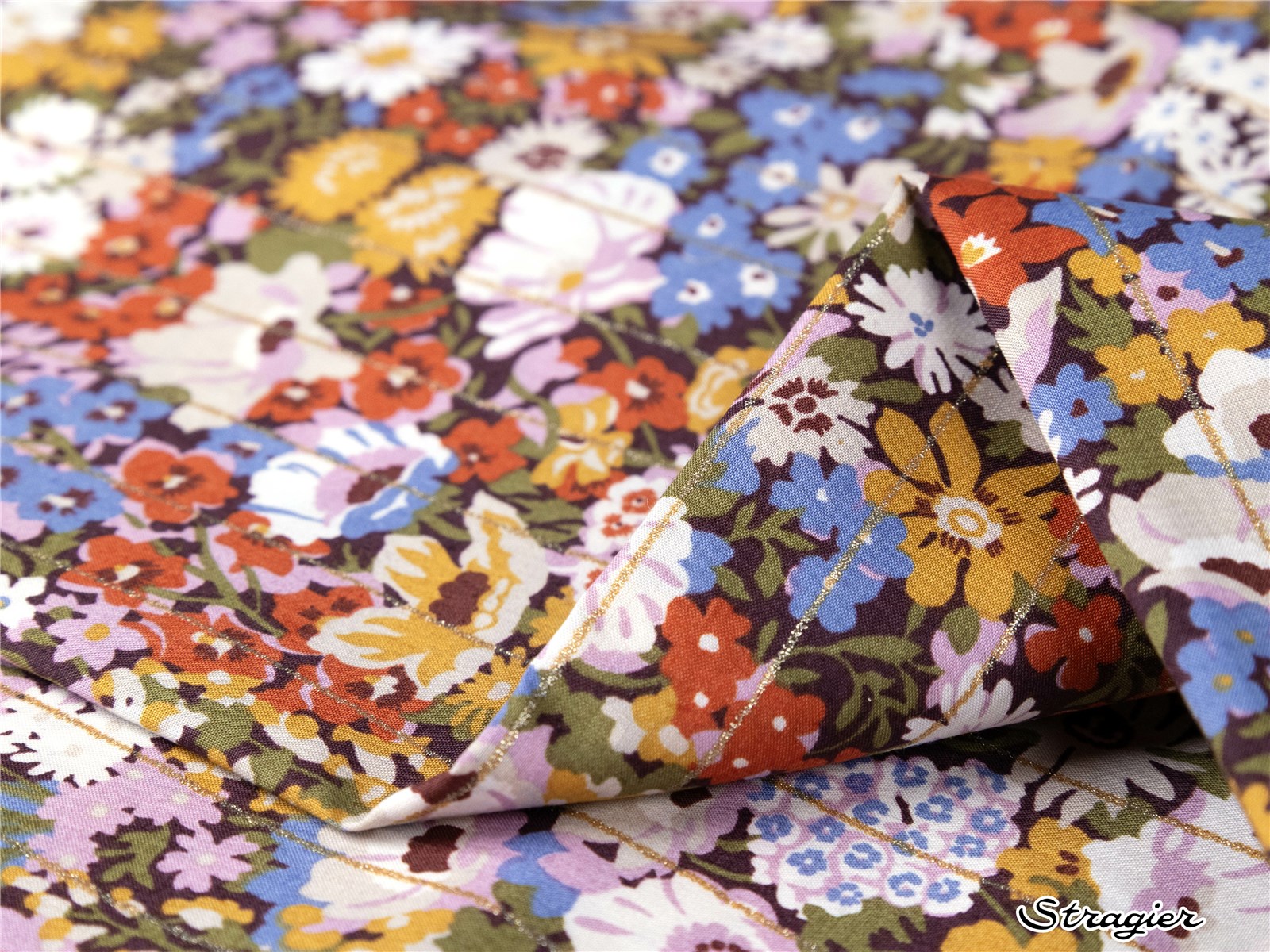 Liberty Tana Lawn - 9005 Thorpe - Epices rayure Or 