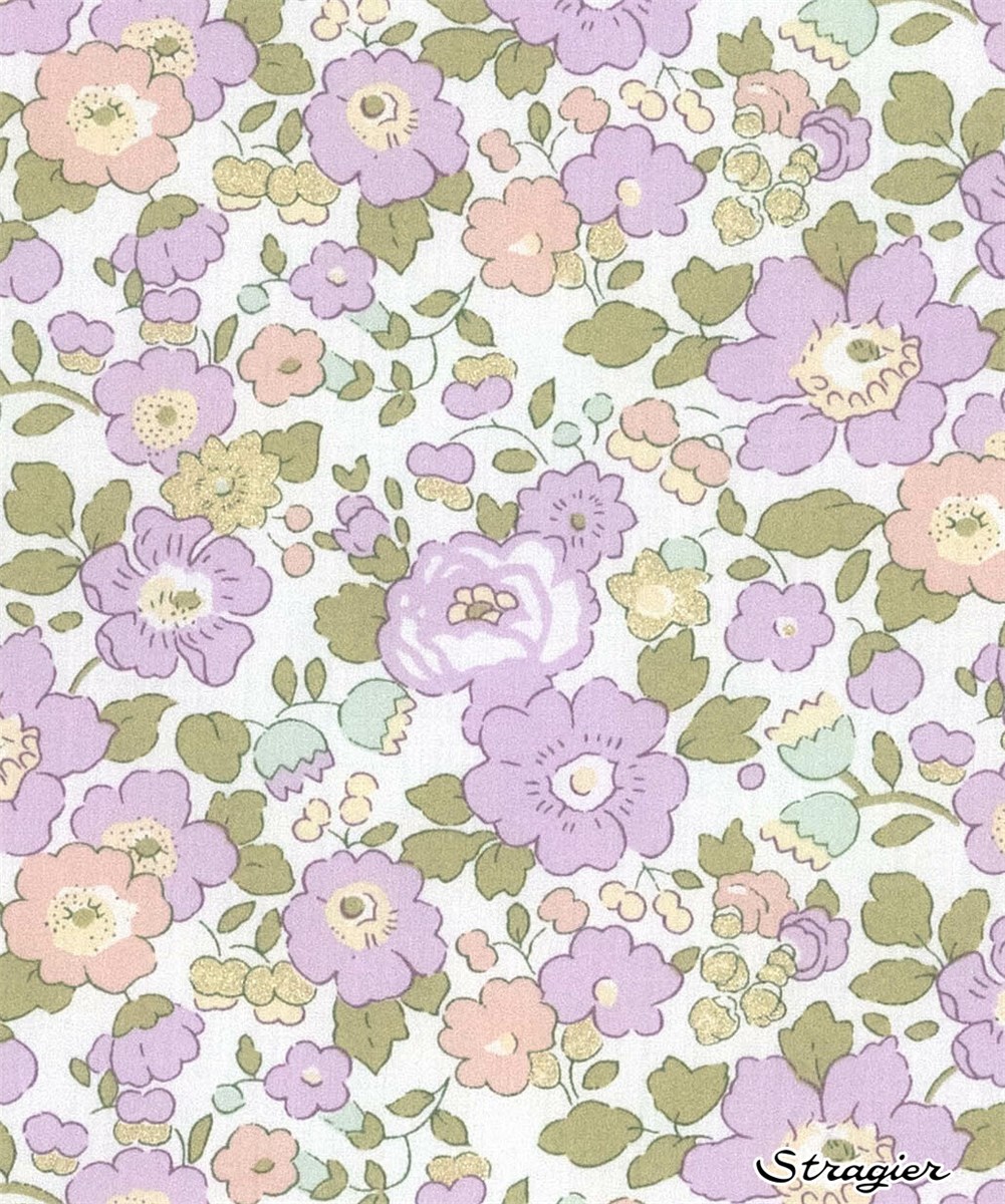 Liberty Tana Lawn - 2019 Betsy - Lilas Or clair irisé 