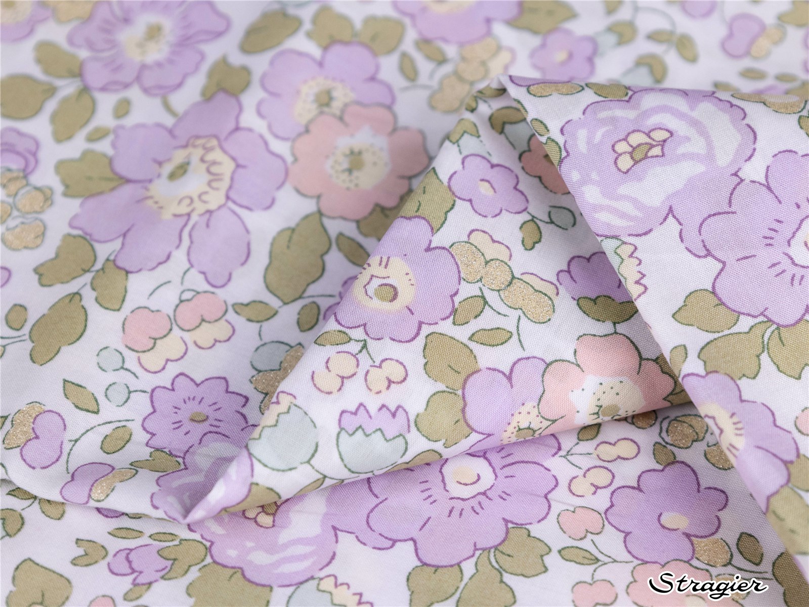 Liberty Tana Lawn - 2019 Betsy - Lilas Or clair irisé 