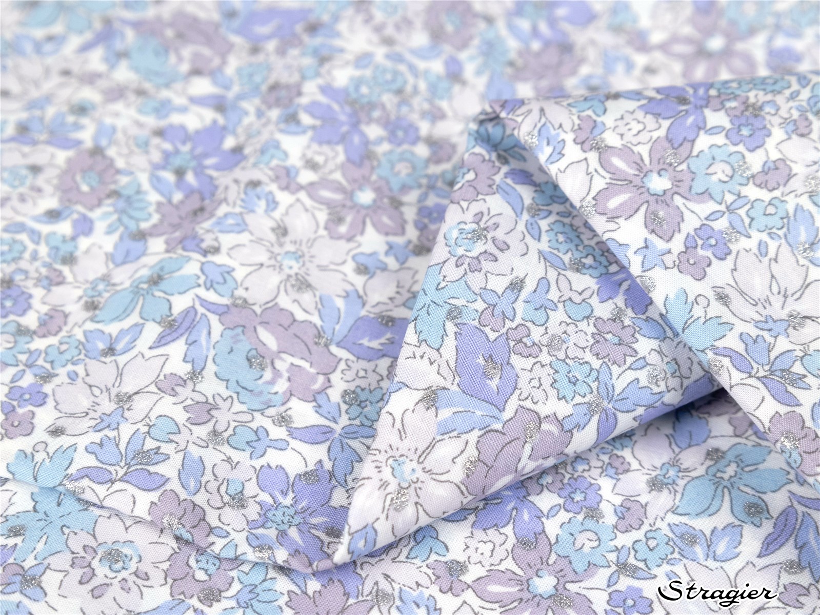 Liberty Tana Lawn - Julia Belle - Mentholé Plumetis Argent