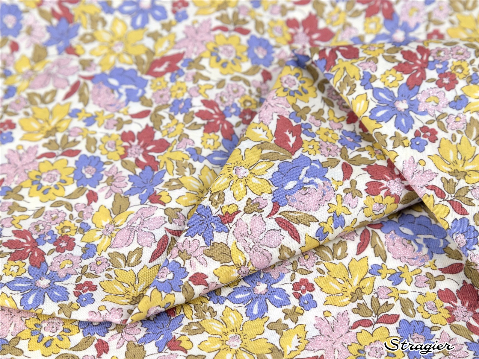 Liberty Tana Lawn - Julia Belle - Tilleul Framboise irisé