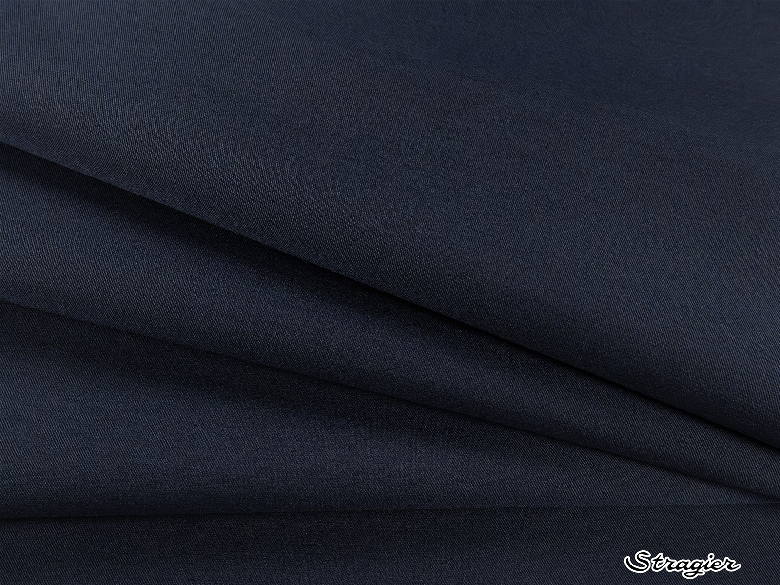 Zibeline Soie mélangée - uni - Bleu Nuit 
