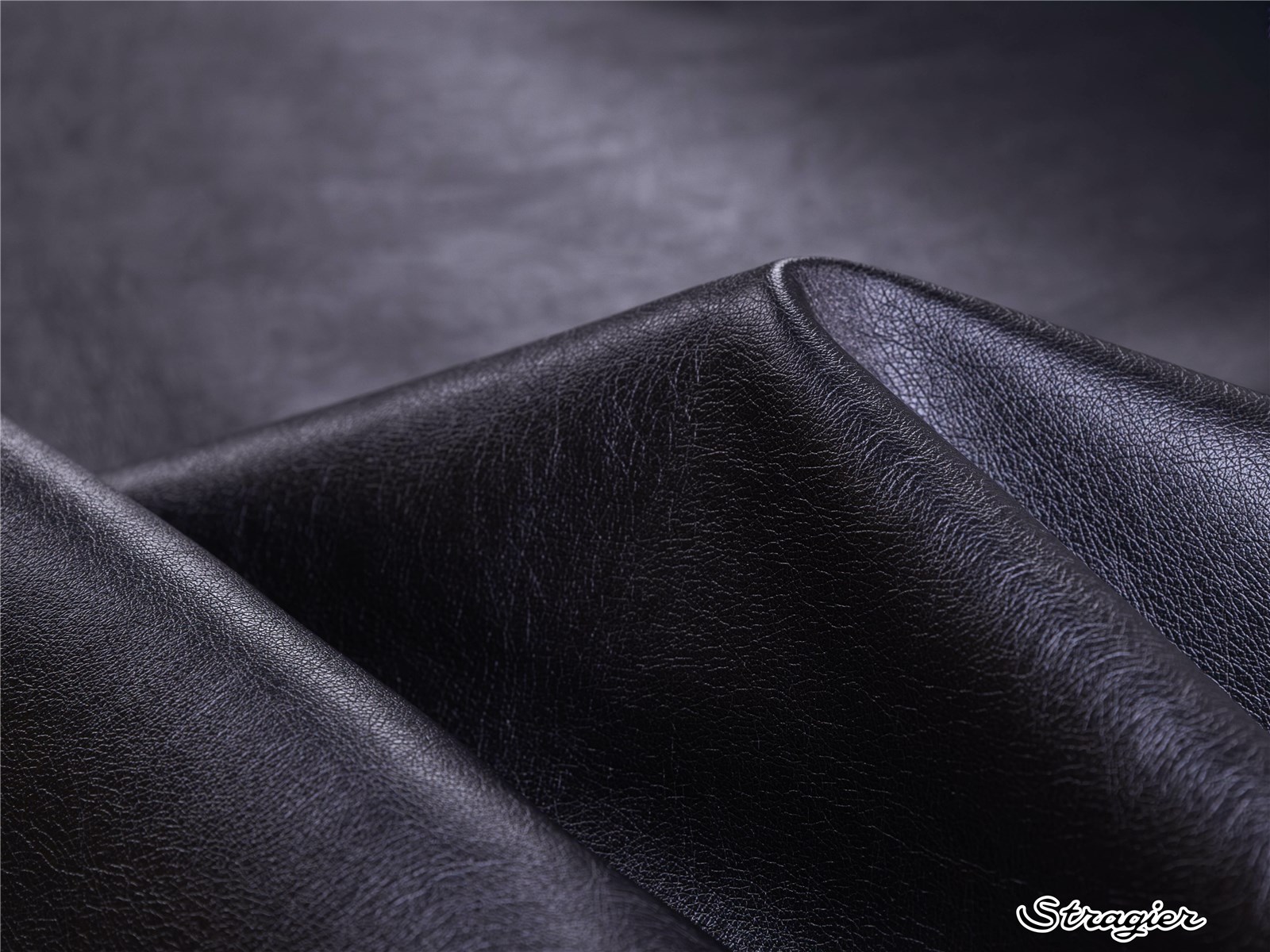 Simili Cuir - Uni - Navy Satiné 