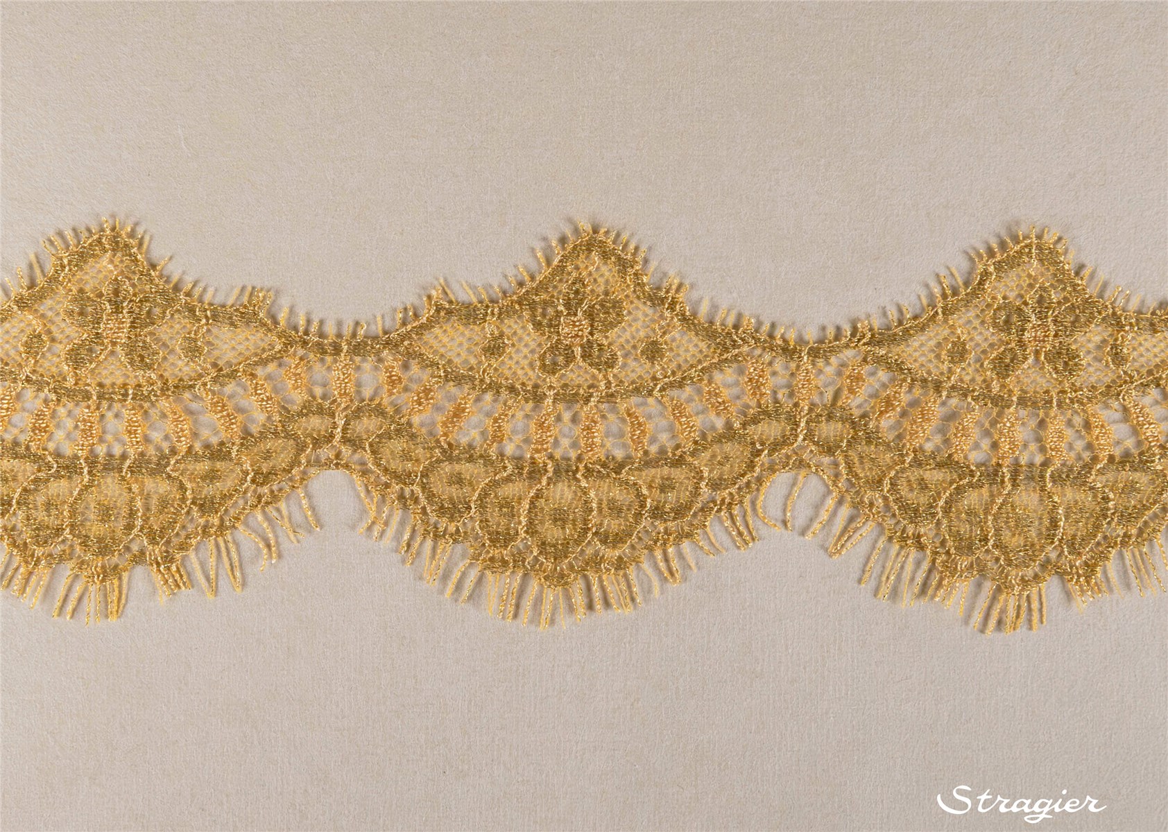 Dentelle de Calais métallisée - Lili - Or - 6 cm