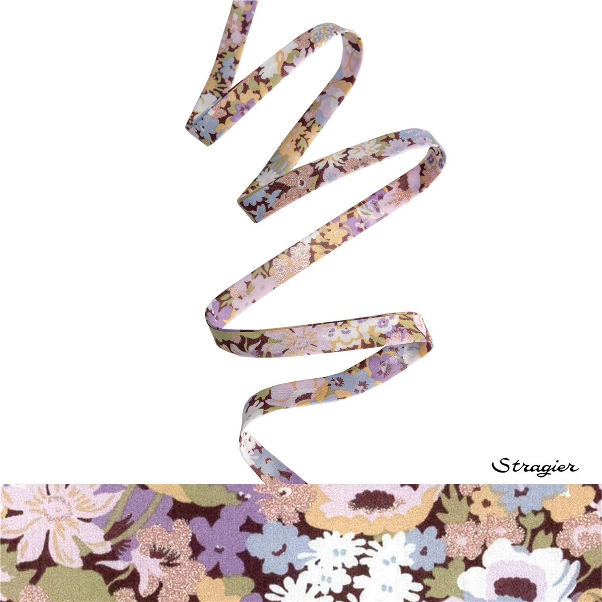 Biais Liberty - 9005 Thorpe - Blush irisé - 10 mm