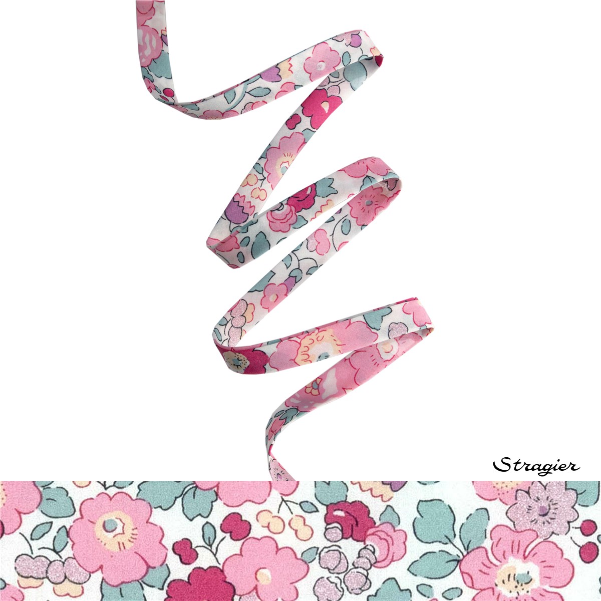 Biais Liberty - 2019 Betsy - Pétale irisé - 10 mm