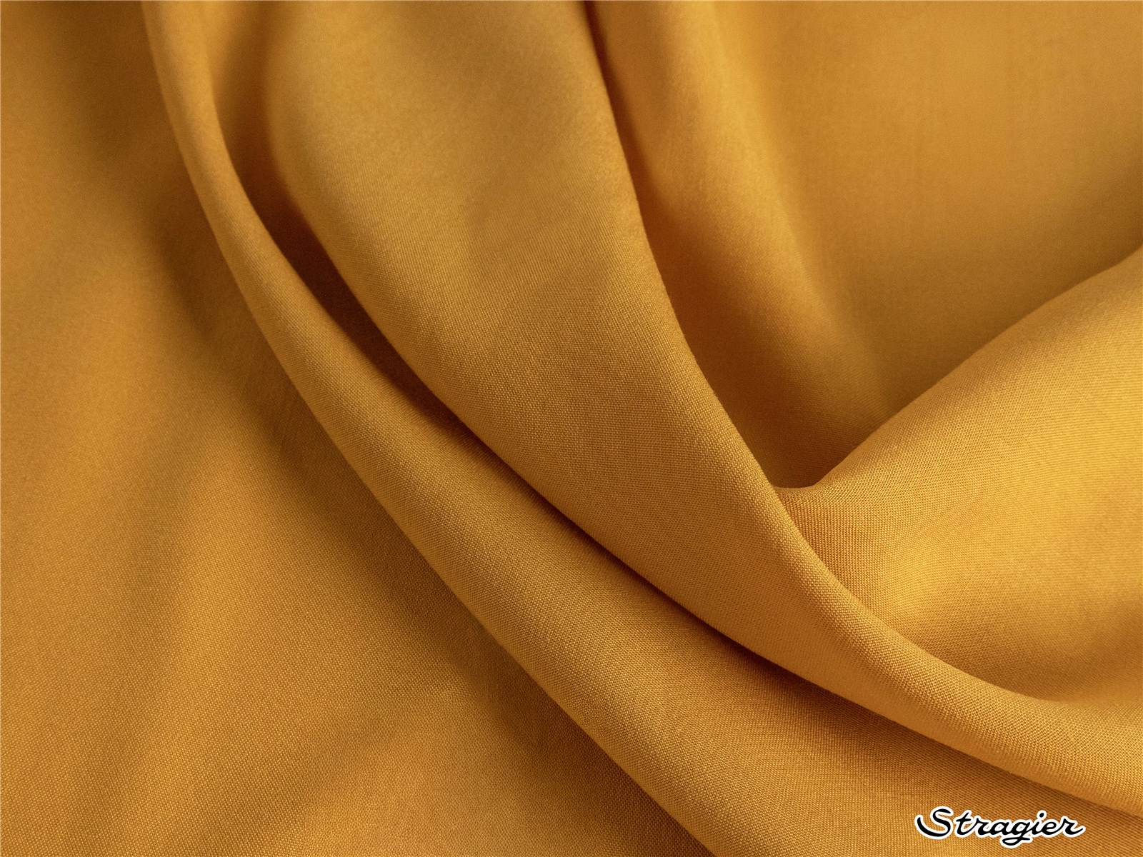 Popeline souple Viscose - uni - Moutarde 