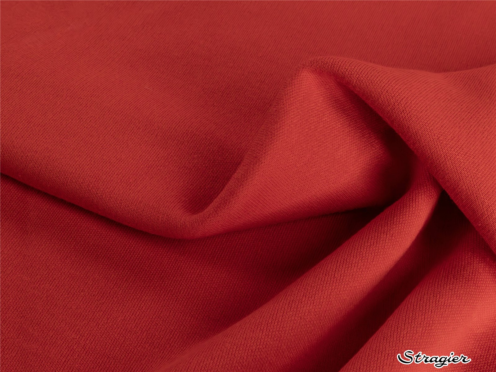 Maille Sweatshirt - qualité extra - Uni - Rouge Coquelicot 