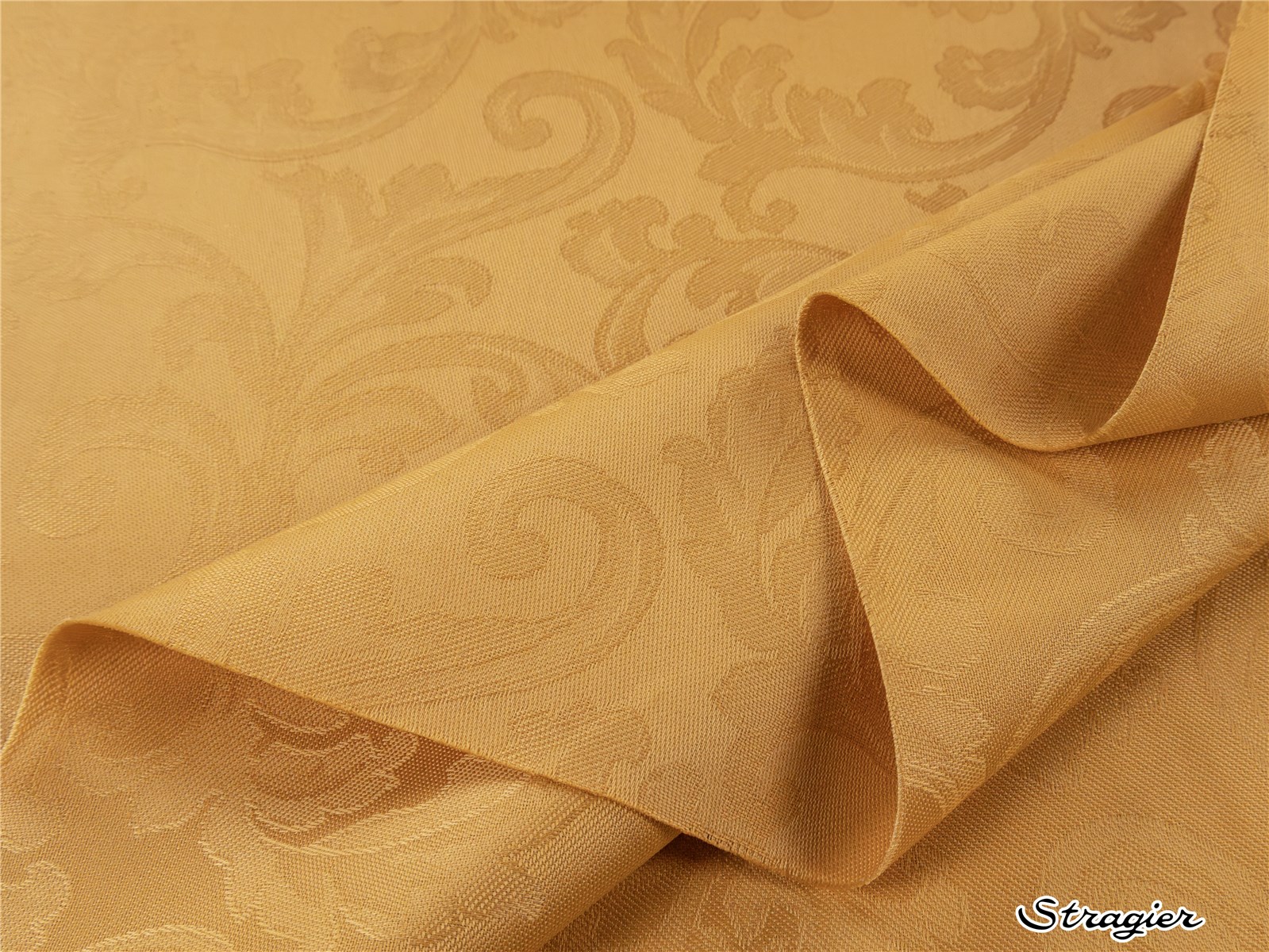 Damassé de Coton nappes - Versailles - Jaune Or 