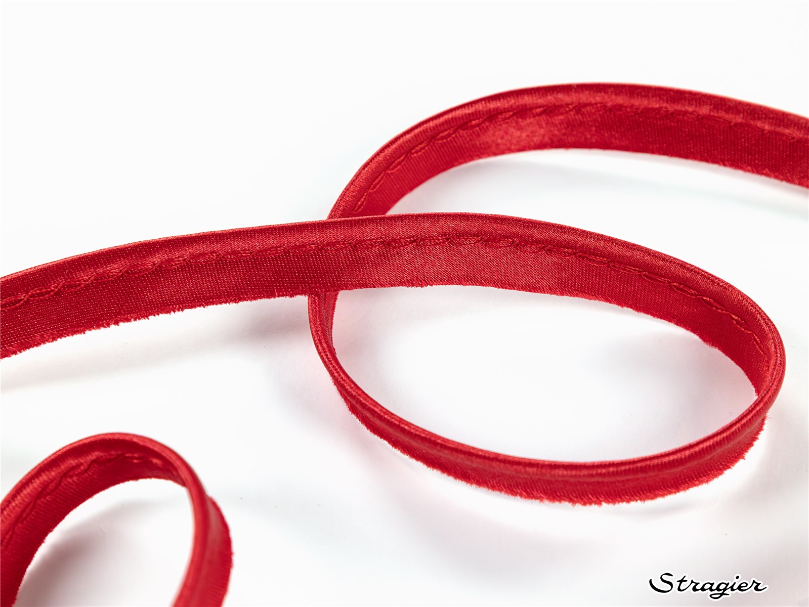 Passepoil Satin - uni - Rouge Cerise 