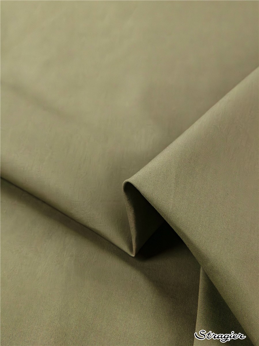 Popeline 59 fils/cm - Uni - Kaki clair 