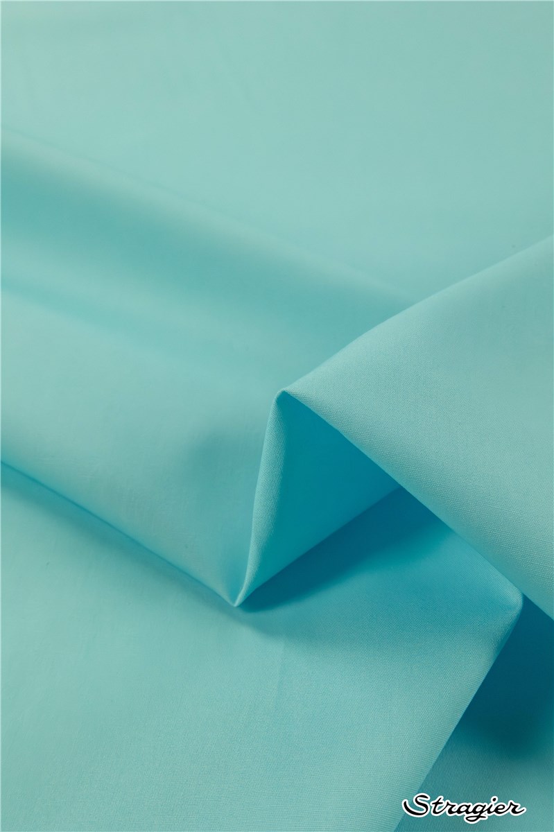 Popeline 59 fils/cm - Uni - Aqua 