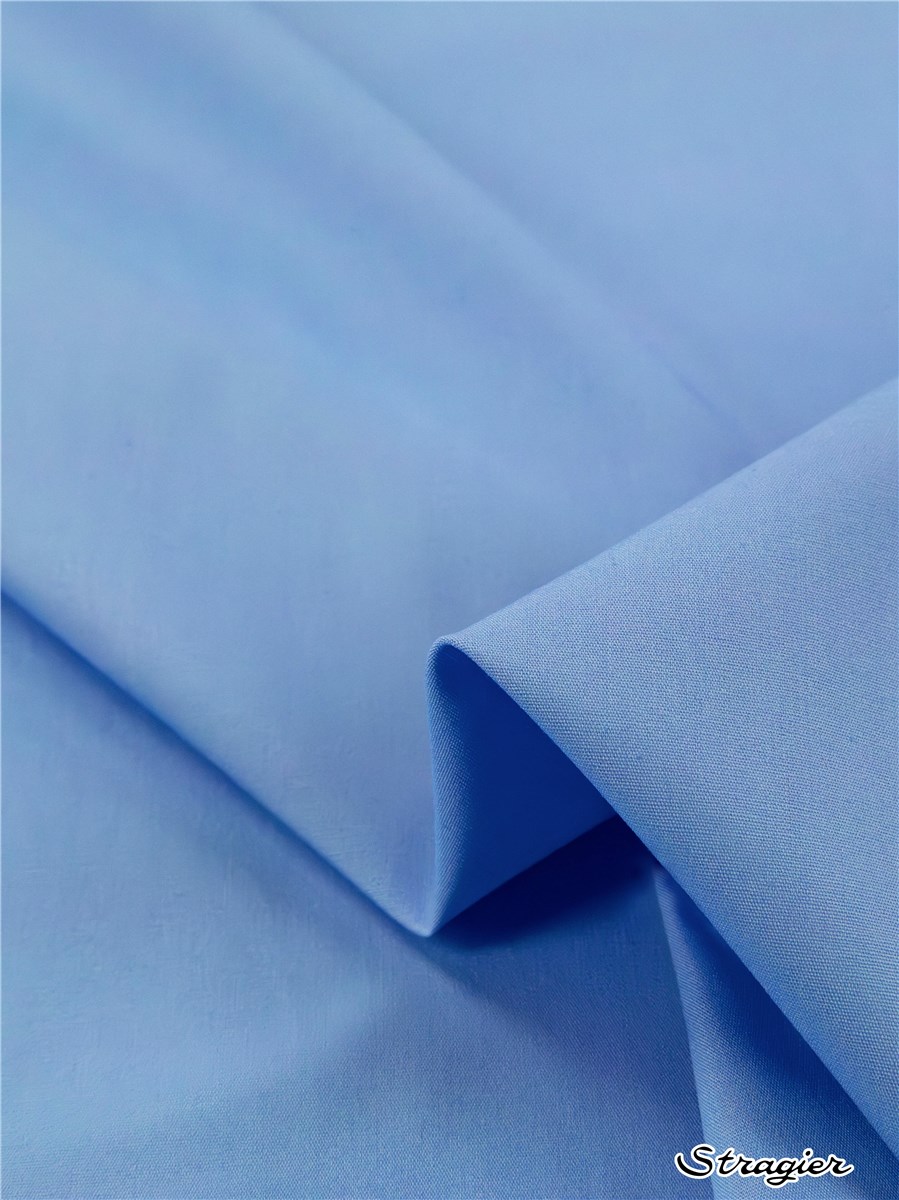 Popeline 59 fils/cm - Uni - Bleu Provence 