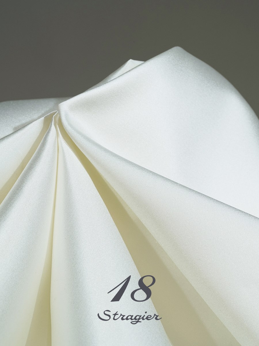 Mikado pure Soie - uni - Porcelaine Stragier - Ivoire clair Stragier 