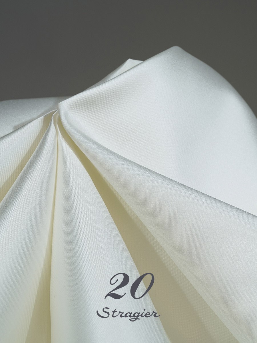 Mikado pure Soie - uni - Ivoire Stragier - Crème Stragier 