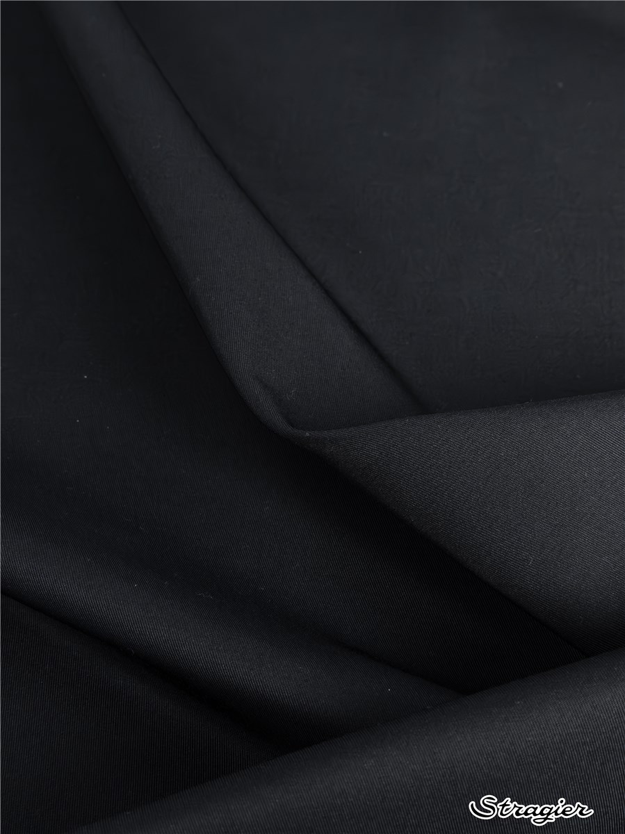 Sergé déperlant - coton-microfibres - uni - Marine 