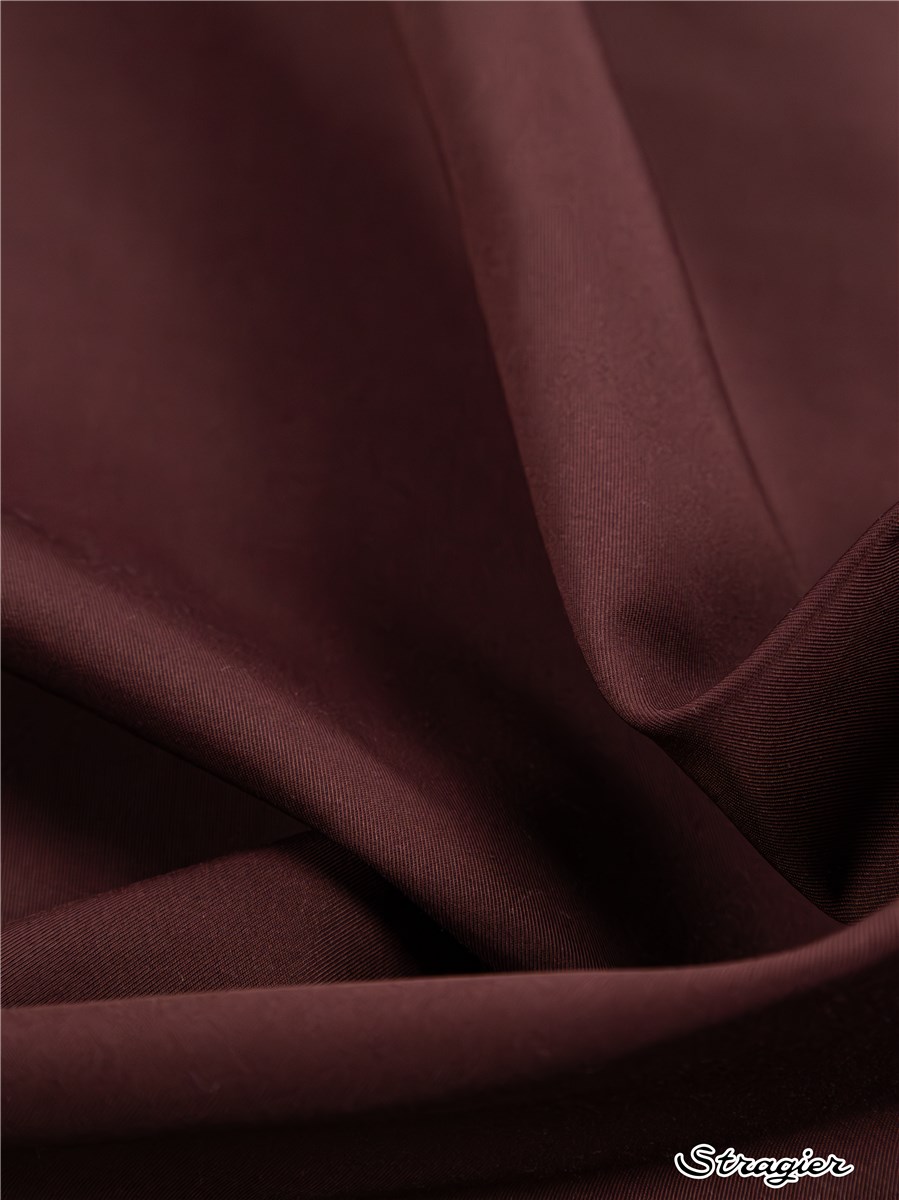 Sergé déperlant - coton-microfibres - uni - Bordeaux 
