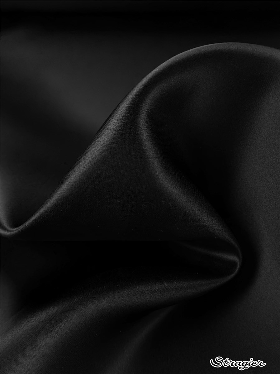 Triple Organza Satin - Uni - Noir 