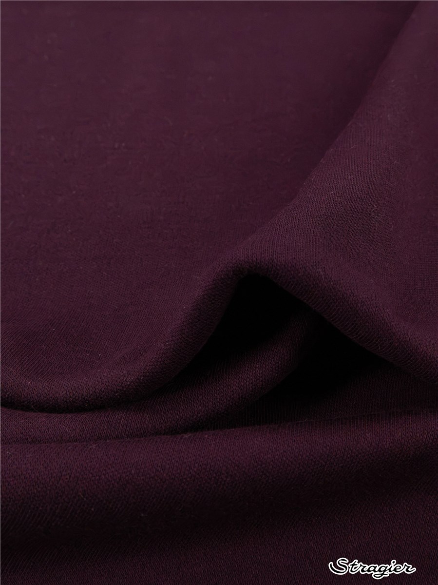 Maille Sweatshirt - qualité extra - Uni - Aubergine 