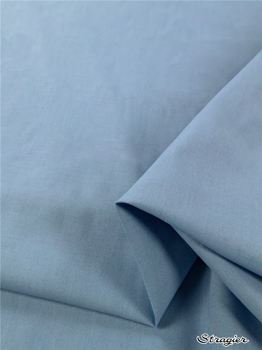 Poplin 59 threads/cm - Plain - Bleu Allure