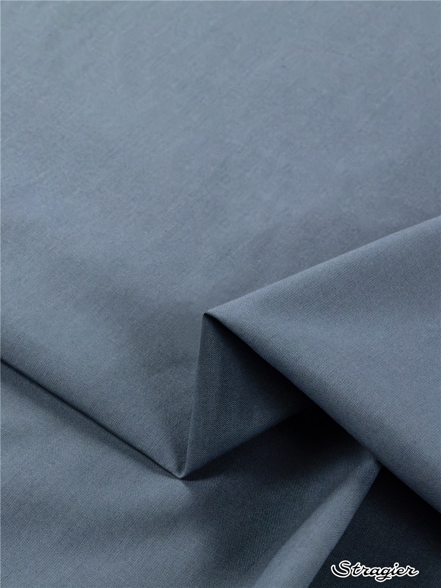 Poplin 59 threads/cm - Plain - Vintage Indigo