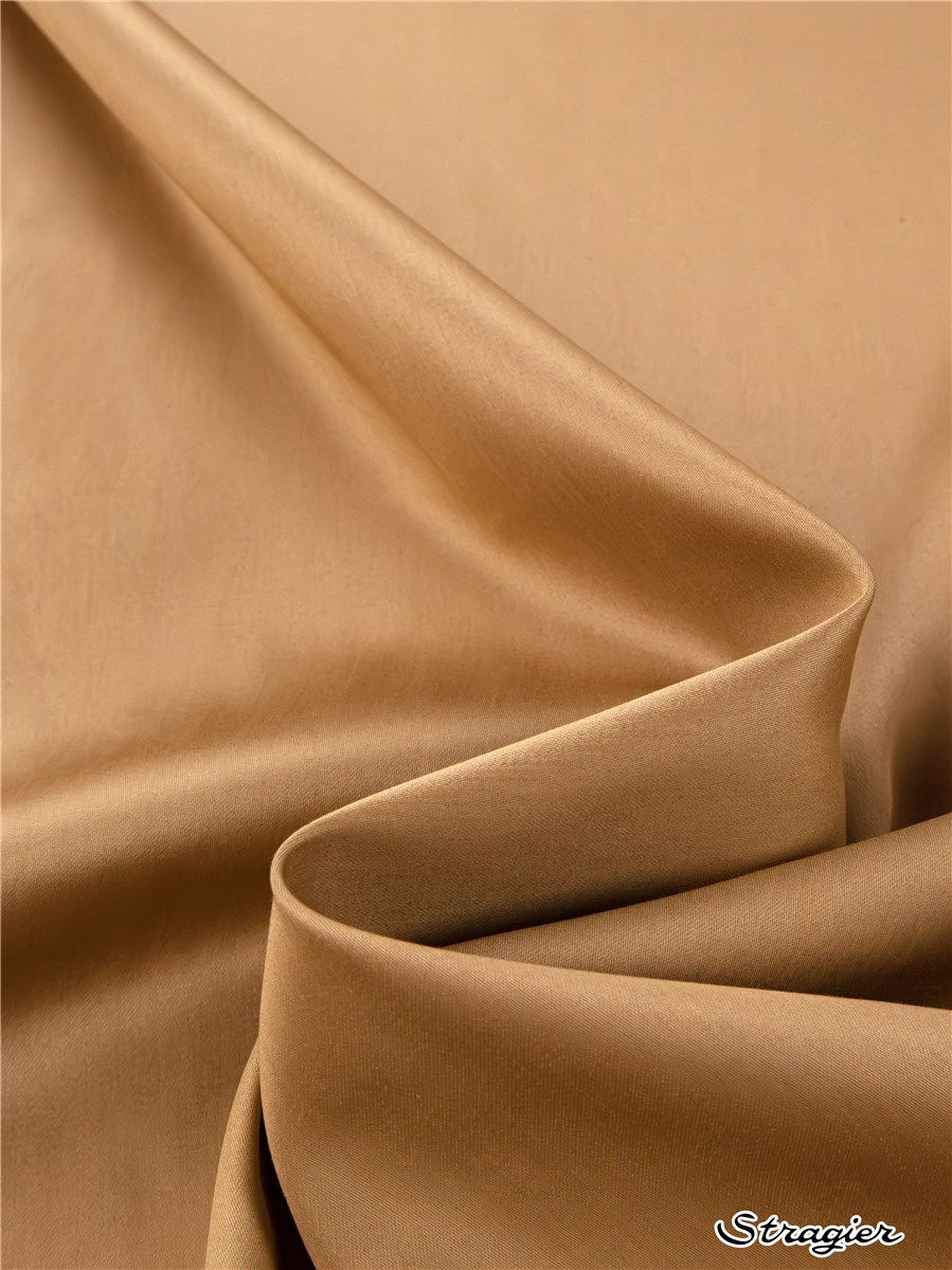 Satin de Coton longues fibres - Uni - Camel - 300 cm